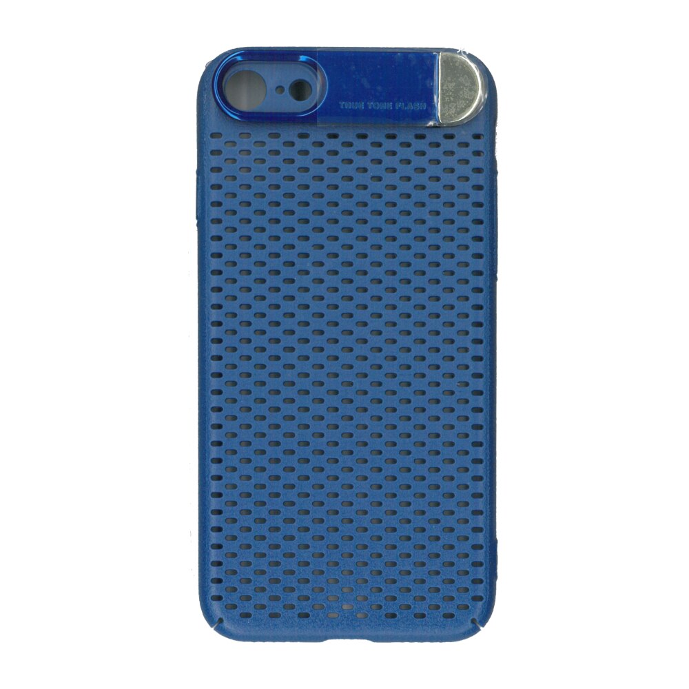 Husa de protectie spate, EuroCell Air, cu perforatii si clips metalic pentru iPhone 8 , albastru