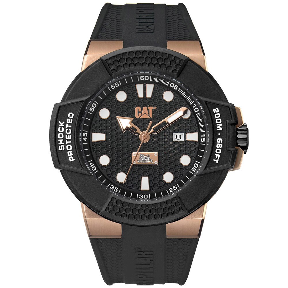 Ceas Barbati CAT Shockmaster Black/Rose Gold