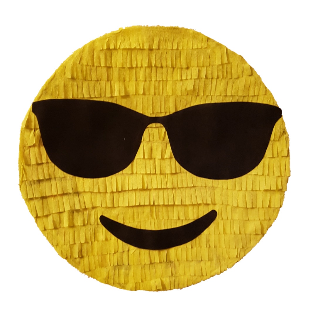 Pinata, PinatabyAnna, emoji cu ocelari de soare, galben