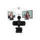 Уеб камера USB 2K (2560x1440) FRU-CJK0424-260919-1355, 4MP, 25 FPS, вграден микрофон, ротация на 360°, Plug and Play, USB 2.0, черна
