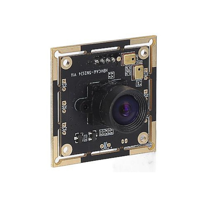USB камера модул FRU-CJK0424-260919-1303 OV5693 5MP, ъгъл на видимост 100°, USB 2.0 UVC, с микрофон, ръчен фокус, plug-and-play