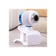 Уеб камера FRU-CJK0424-260919-1166, регулируем фокус, вграден микрофон, 12MP (интерполация), 640x480 при 30 fps, USB 2.0, синя, 5x4x7 см