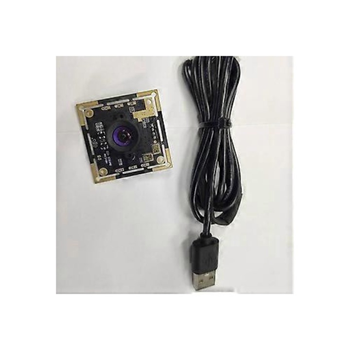 USB камера модул IMX179 FRU-CJK0424-260919-1148, 2MP сензор, 30 fps, 3mm обектив без изкривяване, 2 m кабел, черен