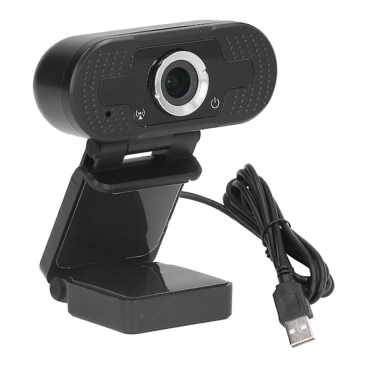 Уеб камера FRU-CJK0424-260919-881, Full HD 1080P, стерео микрофон, автофокус, plug-and-play USB, черна