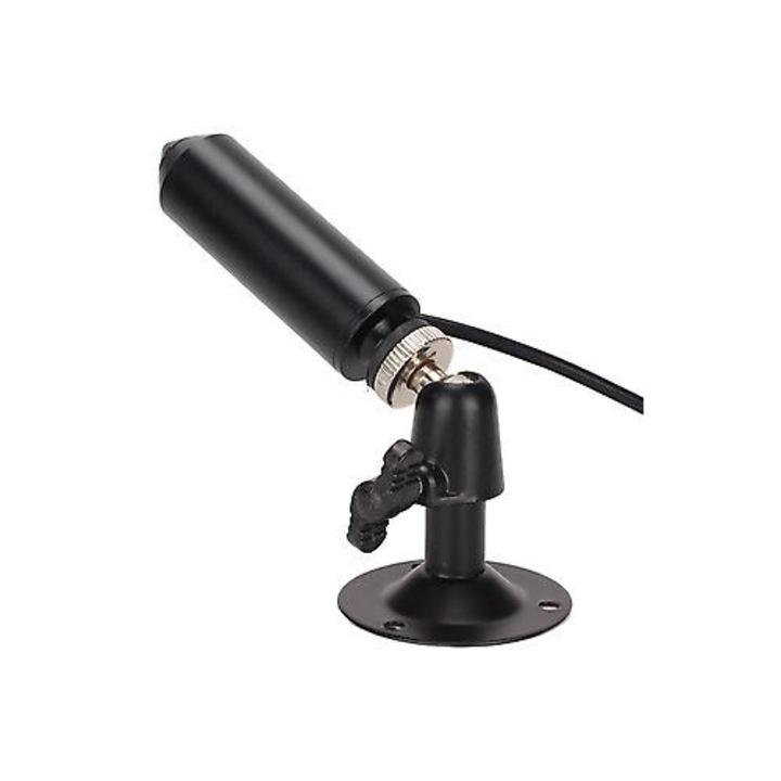 Мини камера за наблюдение FRU-CJK0424-260919-394, USB 2.0, 2MP (1/4" CMOS), ъгъл 90°, 0.1 Lx, 30 fps, кабел 3 м, със стойка, черна