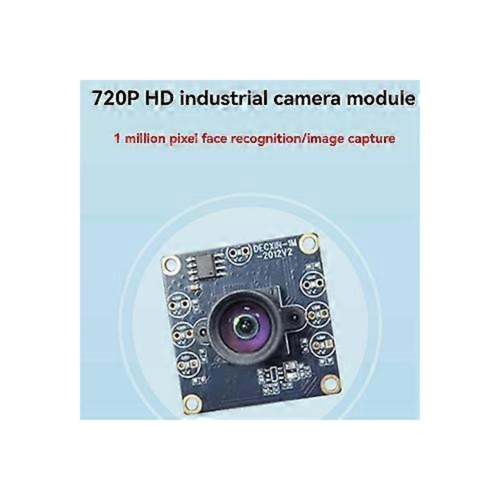 Модул камера USB OV9732 FRU-CJK0424-260919-437, 1MP (720p) с ръчен фокус, 100° обектив, включен USB кабел 60 см, черен
