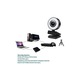 Уеб камера B12 FRU-CJK0424-260918-1351, Full HD 1080p, USB 2.0, ъгъл на видимост 360°, ринг осветление с 3 нива, вграден микрофон с намаляване на шума, черна