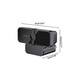 Уеб камера FRU-CJK0424-260918-163 1080P (2 MP), USB 2.0/3.0, plug-and-play без драйвери, микрофон с намаляване на шума, въртяща се глава на 360°, капак за поверителност, черна, кабел 150 см