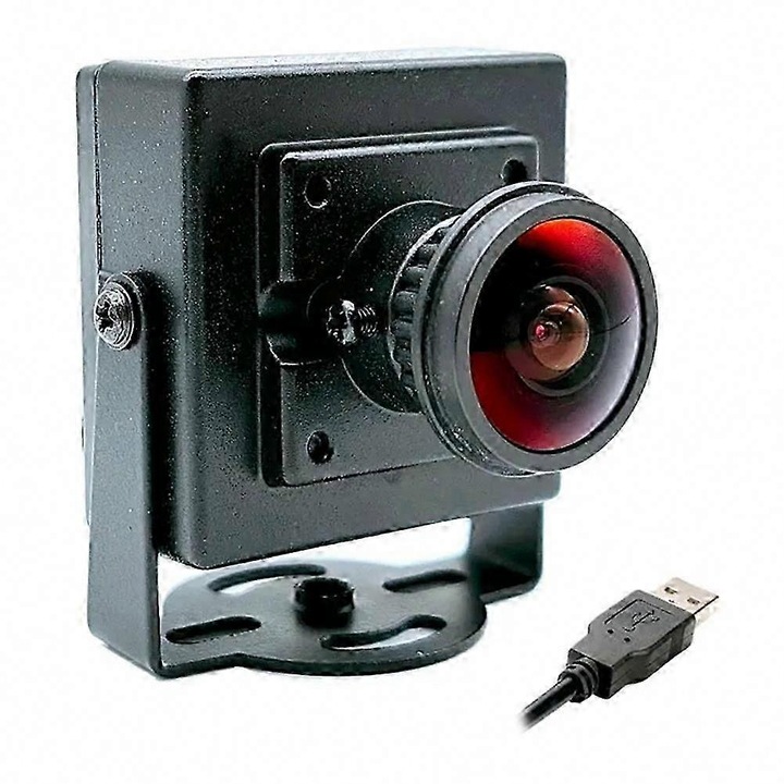 Уеб камера FRU-CJK0424-260919-1510, 4.0MP (2560x1440) 2K, обектив рибешко око 1.8mm 160°, 30 fps, USB 2.0 UVC plug-and-play, черна, кабел 1 м