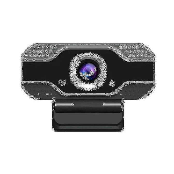 Уеб камера USB FRU-CJK0424-260919-1265, 1080p Full HD, CMOS сензор, автофокус, вграден микрофон, 30 FPS, UVC, черна