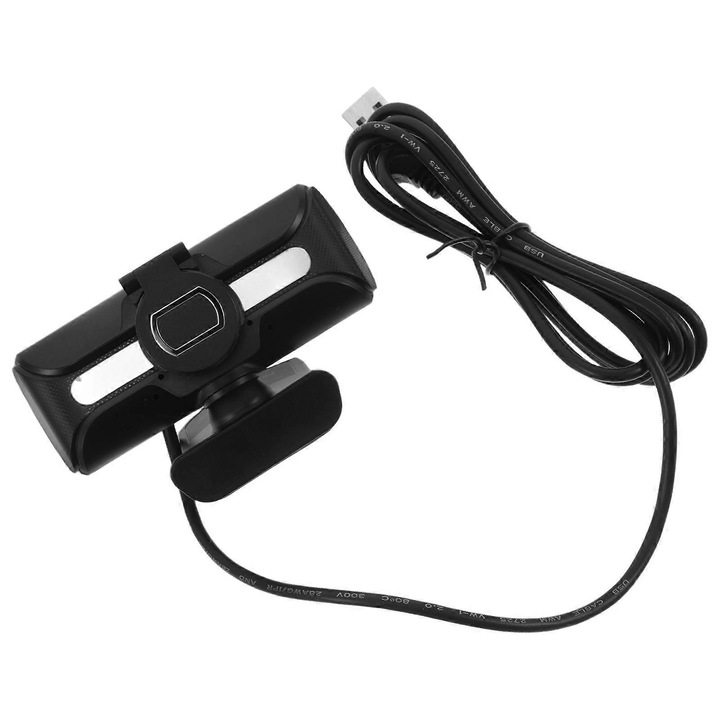 Уеб камера FRU-CJK0424-260919-908, Full HD 1080p, вграден микрофон, USB plug-and-play, черна, 9,3 x 6 x 5,5 см
