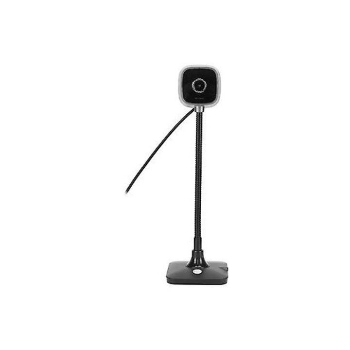 Уеб камера USB FRU-CJK0424-260919-397, 1080p Full HD, ръчен фокус, широк ъгъл, вграден всепосочен микрофон, plug-and-play, черна