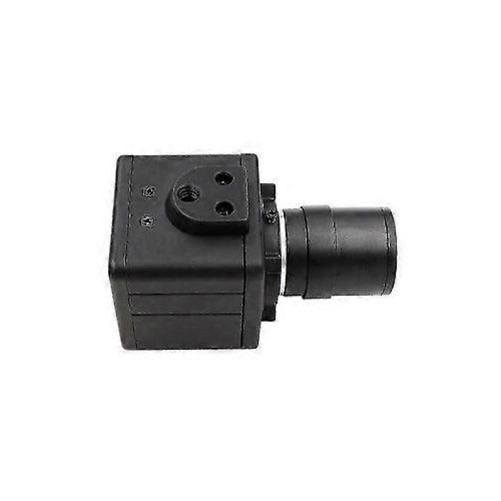 Камера USB с глобален затвор KYT-U100-MCS2812GS1 FRU-CJK0424-260919-716, 120 fps при 1280×720 MJPEG, варифокален CS обектив 2.8-12mm, USB 2.0 UVC plug-and-play, алуминиев корпус, черна