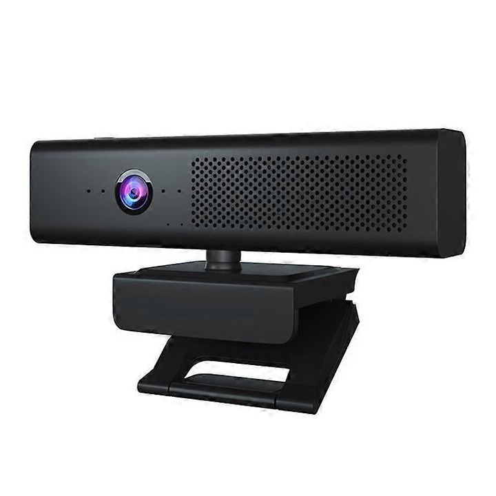 Уеб камера USB H720 FRU-CJK0424-260918-189, Full HD 1920×1080 30fps, автофокус, FOV 90°, 4 всепосочни микрофона с намаляване на шума, капак за поверителност, 3W високоговорител, 1.7м кабел, черна