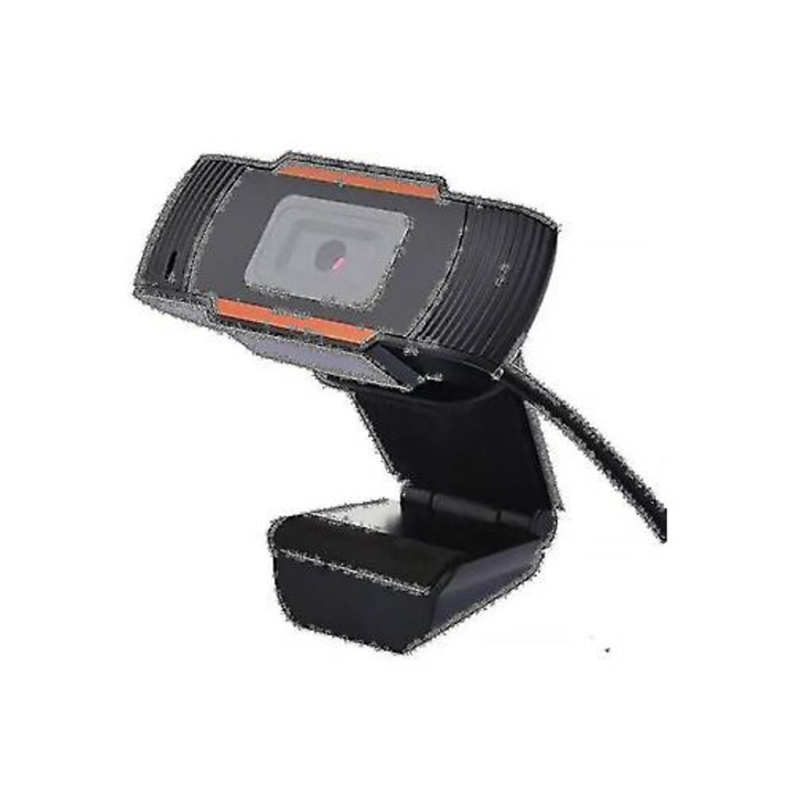 Уеб камера FRU-CJK0424-260919-1253, 480p, 30 fps, USB 2.0, автофокус, вграден микрофон, въртяща се ±30°, черна