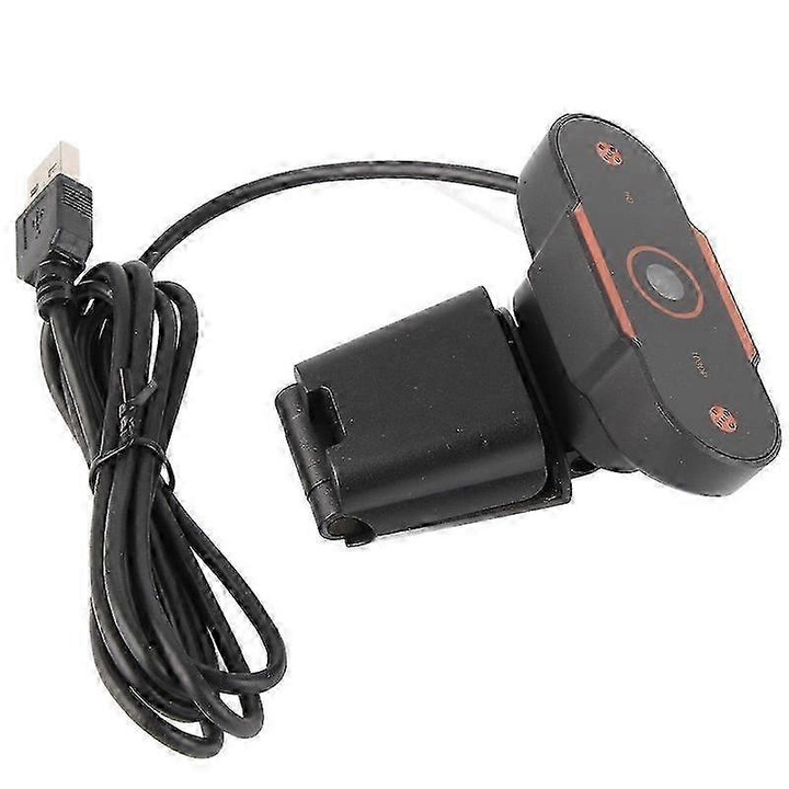 Уеб камера USB FRU-CJK0424-260919-853, Full HD 1080p, plug-and-play, съвместима с PC/лаптоп, черна