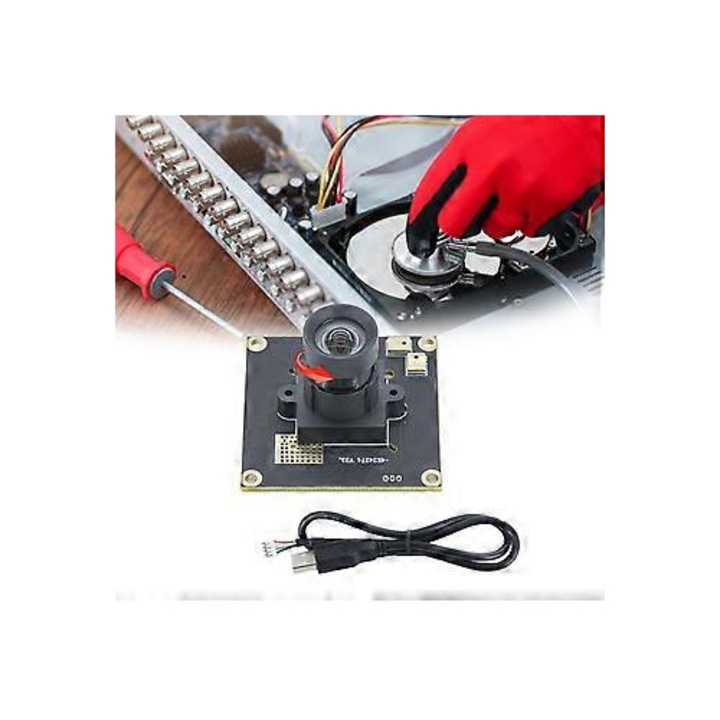 USB камера модул IMX274 FRU-CJK0424-260919-1407, 8MP 1/2.5" сензор 3840x2160 30FPS, USB 2.0, цифров микрофон, опционален автофокус, черен, 38 x 38 мм