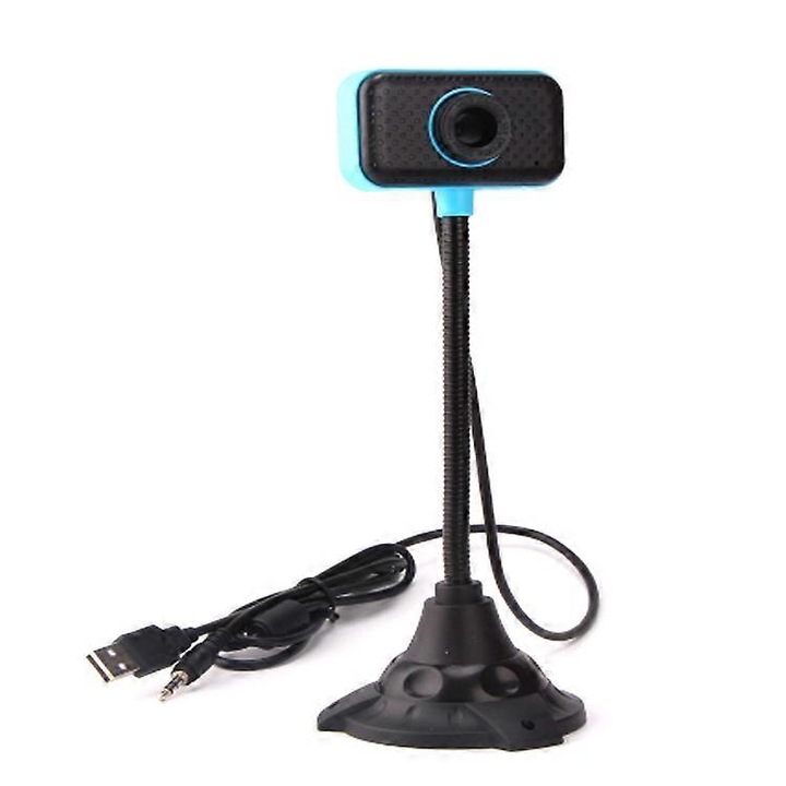 Уеб камера USB 2.0 FRU-CJK0424-260919-1227, 4.0 MP, без драйвери, вграден микрофон, CMOS сензор, резолюция 1024x768, черно/синьо