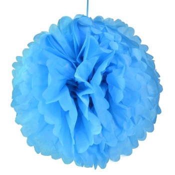 Pompom hartie, Zola®, Albastru, 40 cm Pompom hartie, Zola®, Albastru, 40 cm