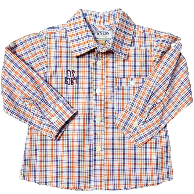 Camasa copii New Ness portocaliu cu dungi