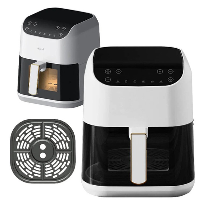 Johnterra Фритюрник с горещ въздух, 5.5 L, 1300 W, Бял