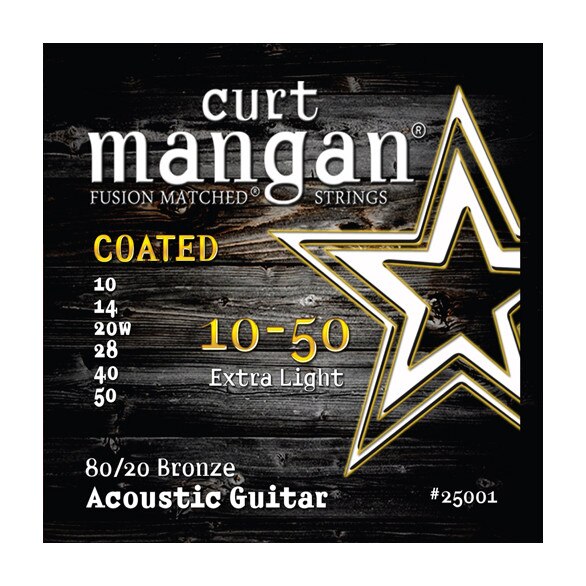 Set Corzi Chitara Acustica - Curt Mangan 80/20 10-50 Extra Light Coated