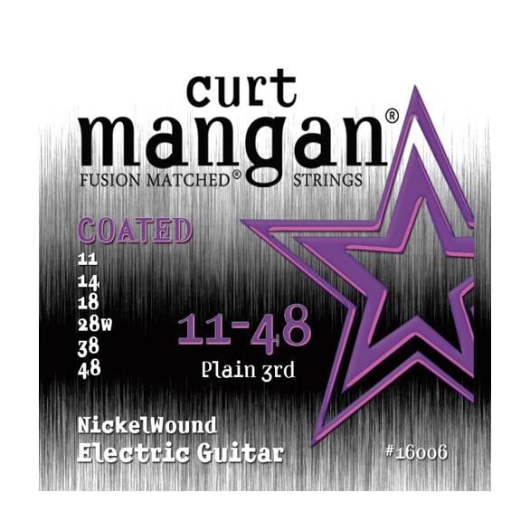 Set Corzi Chitara Electrica - Curt Mangan Nickel Wound Coated 11-48