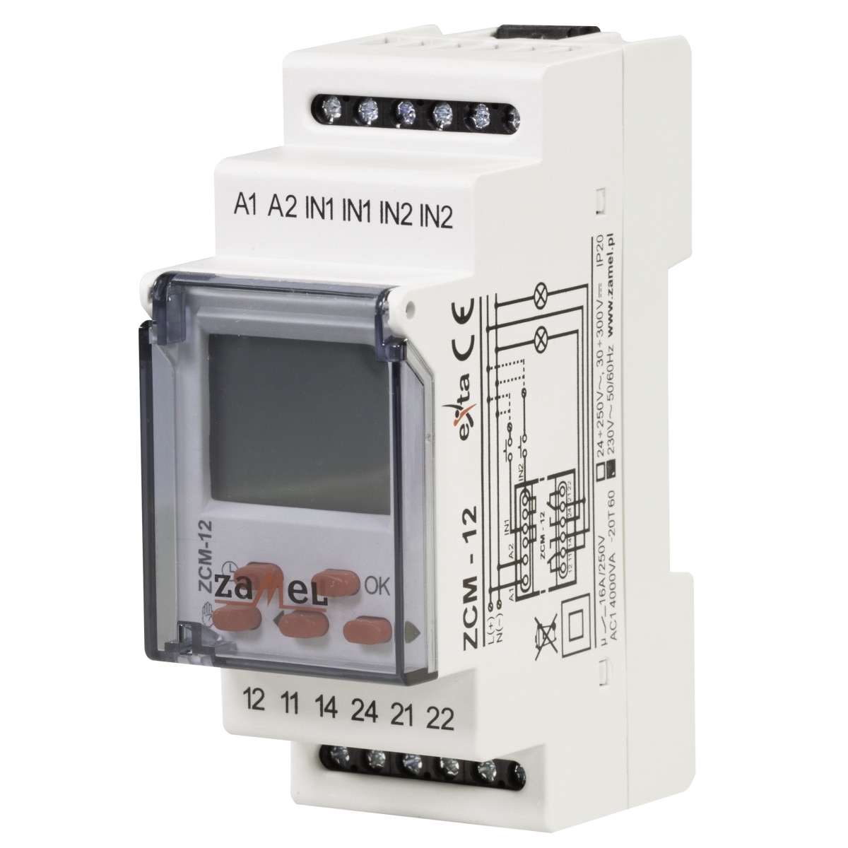 Programator saptamanal Zamel, ZCM-12, Doua canale si temporizator