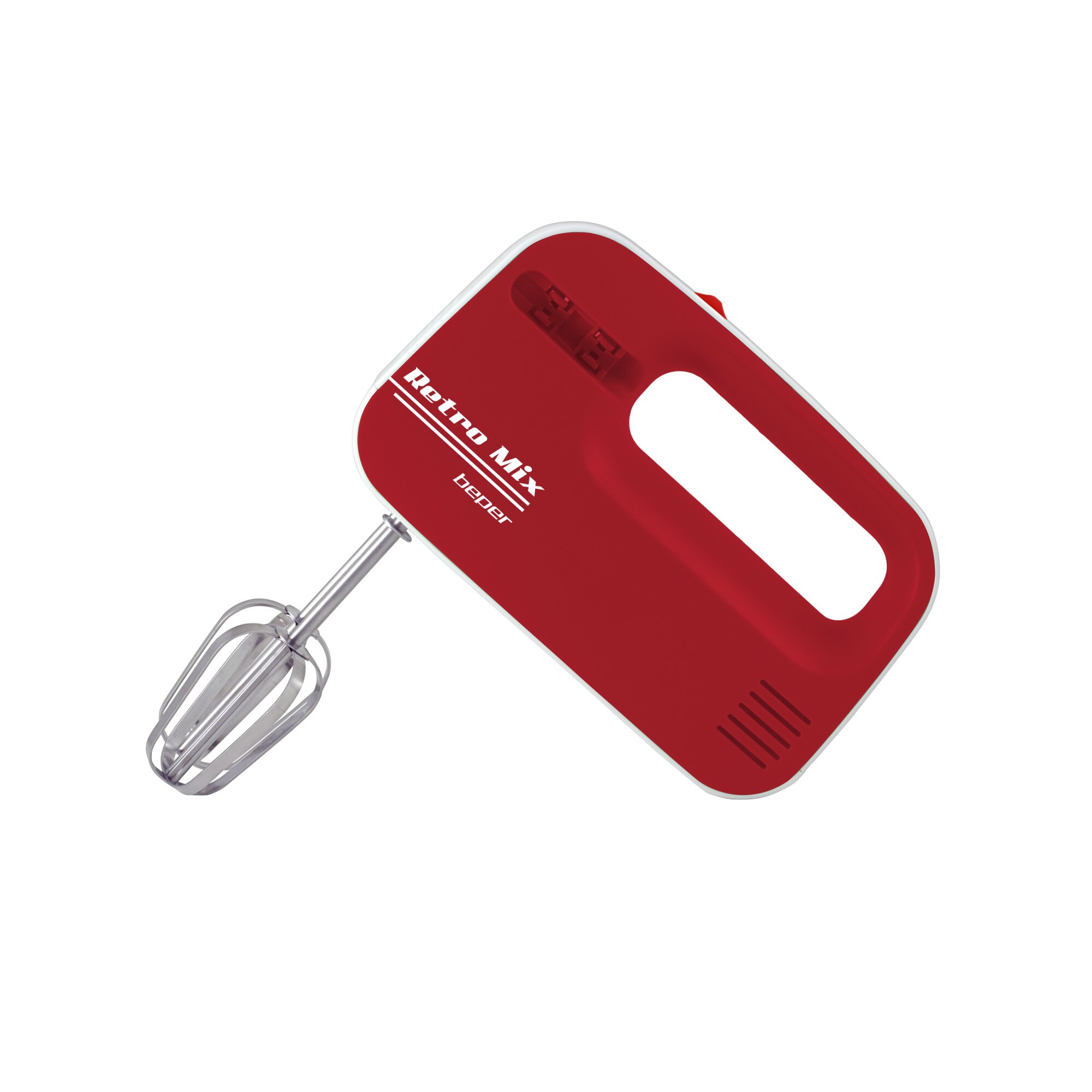 Mixer de mana, 200 W, 3 trepte de viteza, rosu, Beper, 90.348R
