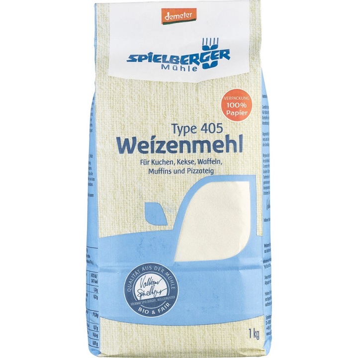 Faina alba de grau TIP 405 Demeter bio, 1kg, Spielberger