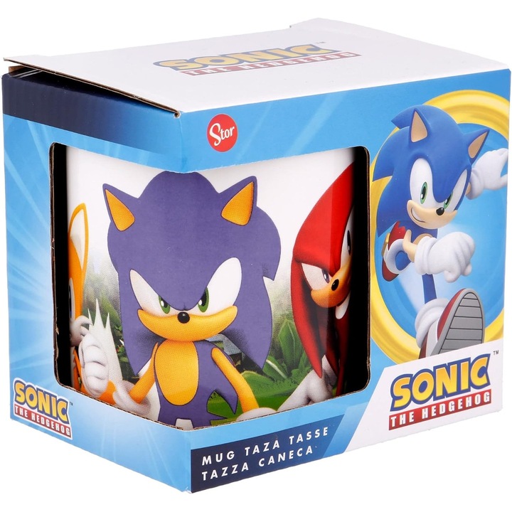 Керамична чаша Stor Sonic 325 ml, Официално лицензирана, Идеален подарък