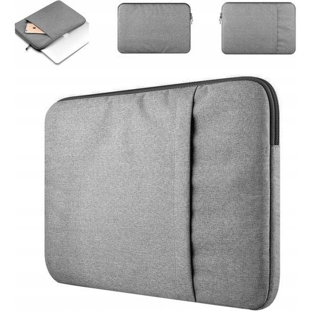 Husa laptop gri de 15, 6 inch - Material neopren - Rezistent la socuri - Rezistent la zgarieturi - Geanta laptop - Husa laptop - Husa de protectie laptop - Husa laptop - Husa laptop 15 inch - Geanta laptop 15/15, 6 inch