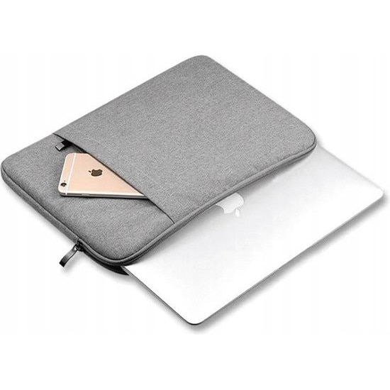 Husa laptop gri de 15, 6 inch - Material neopren - Rezistent la socuri - Rezistent la zgarieturi - Geanta laptop - Husa laptop - Husa de protectie laptop - Husa laptop - Husa laptop 15 inch - Geanta laptop 15/15, 6 inch