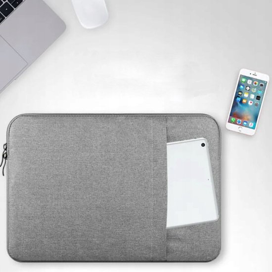 Husa laptop gri de 15, 6 inch - Material neopren - Rezistent la socuri - Rezistent la zgarieturi - Geanta laptop - Husa laptop - Husa de protectie laptop - Husa laptop - Husa laptop 15 inch - Geanta laptop 15/15, 6 inch