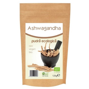 Ashwagandha Pulbere Raw Bio Obio 125gr Ashwagandha Pulbere Raw Bio Obio 125gr