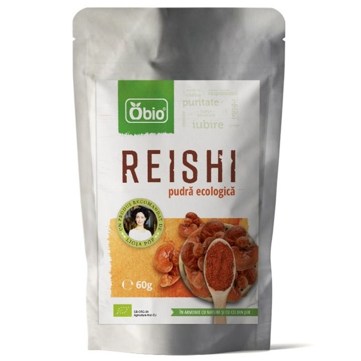 Reishi Pulbere Bio Raw Obio 60gr