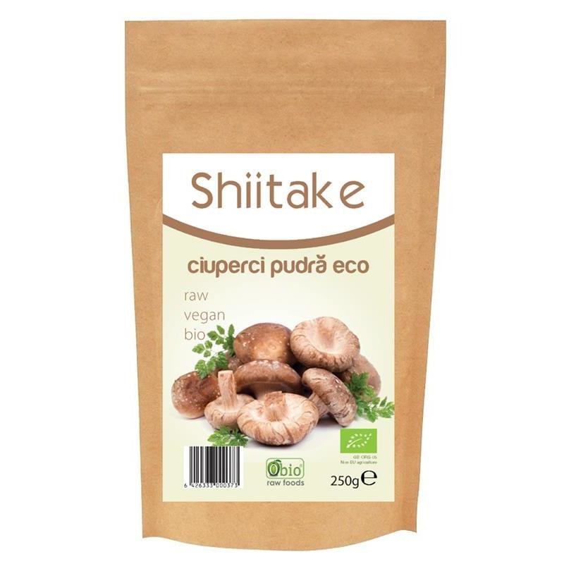 Shiitake Pulbere Raw Bio Obio 250gr
