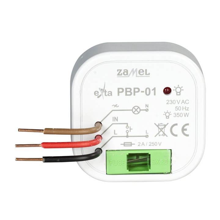 Бистабилно реле Zamel PBP-01, 230 V, IP20, Бяло
