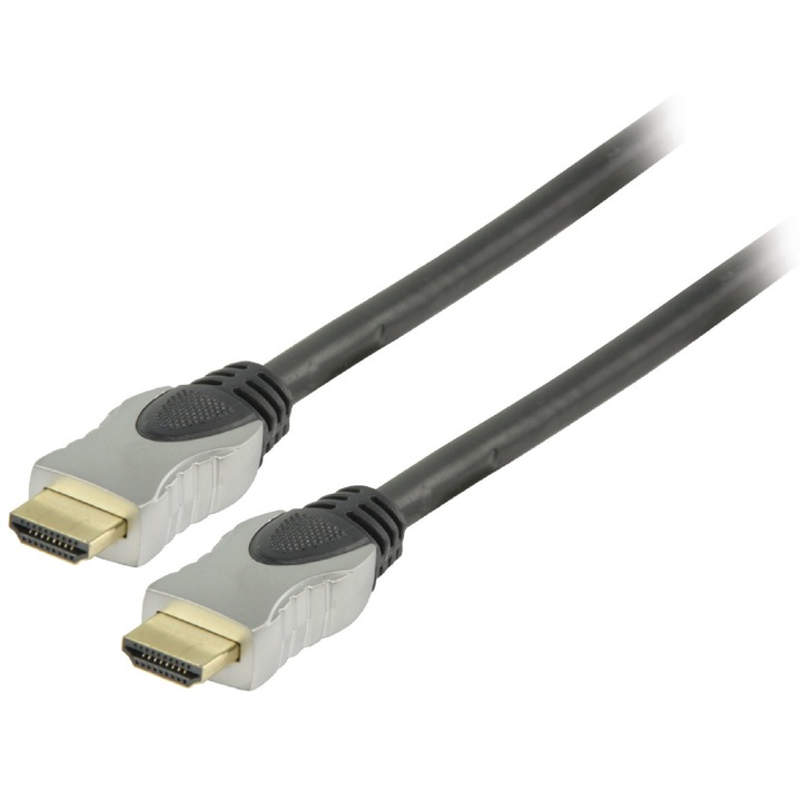 Cablu HDMI tata - HDMI tata High Speed cu Ethernet 2m, HQ