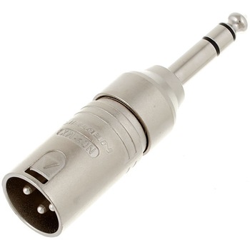 Adaptor XLR 3 Pini Tata - Jack 6.3 mm 3 Pini Neutrik NA3MP Adaptor XLR 3 Pini Tata - Jack 6.3 mm 3 Pini Neutrik NA3MP