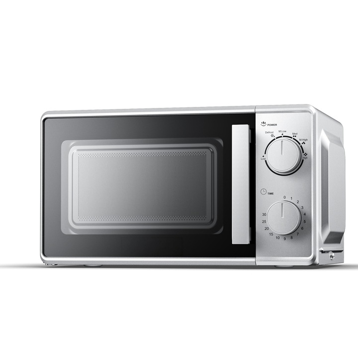 Cuptor cu microunde Samsung MS20A3010AH, 20 L, 700 W, 5 trepte de putere, control mecanic, functie decongelare, temporizator, iluminare LED, Alb