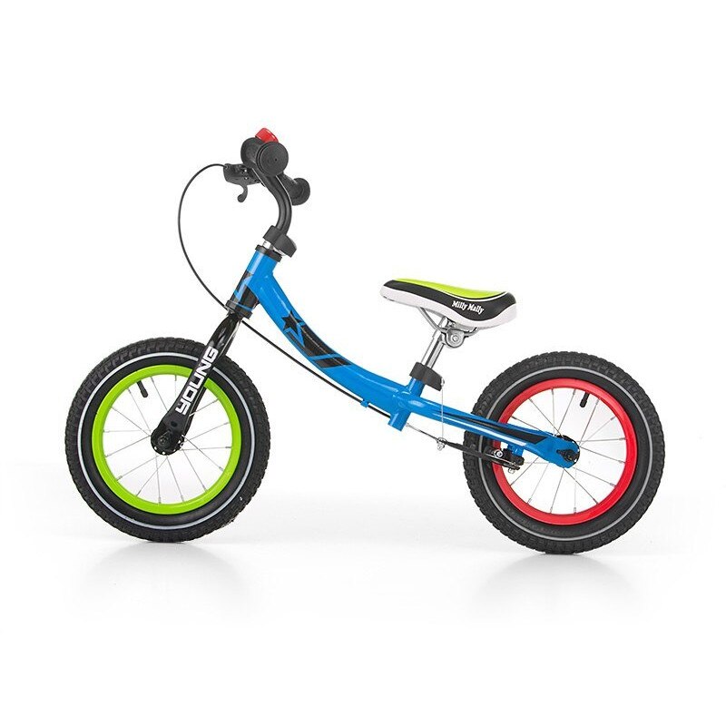 Bicicleta fara pedale copii Young, Milly Mally, 2 ani+, Metal, Albastru