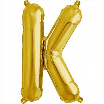 Balon folie, forma K litera, culoare auriu, 105 cm, 1 buc Balon folie, forma K litera, culoare auriu, 105 cm, 1 buc