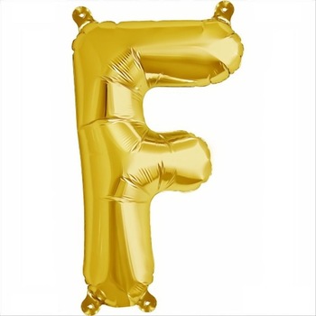 Balon folie, forma F litera, culoare auriu, 105 cm, 1 buc Balon folie, forma F litera, culoare auriu, 105 cm, 1 buc