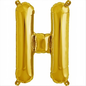 Balon folie, forma H litera, culoare auriu, 105 cm, 1 buc Balon folie, forma H litera, culoare auriu, 105 cm, 1 buc