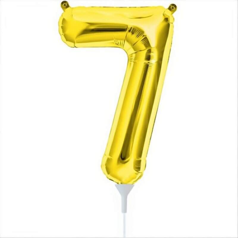 Balon folie, cifra 7 , culoare auriu, 105 cm, 1 buc