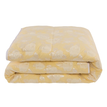 Pilota Pernador Soft 30 cu puf si pana de gasca, 140cm x 200cm, Crem cu trandafiri argintii Pilota Pernador Soft 30 cu puf si pana de gasca, 140cm x 200cm, Crem cu trandafiri argintii