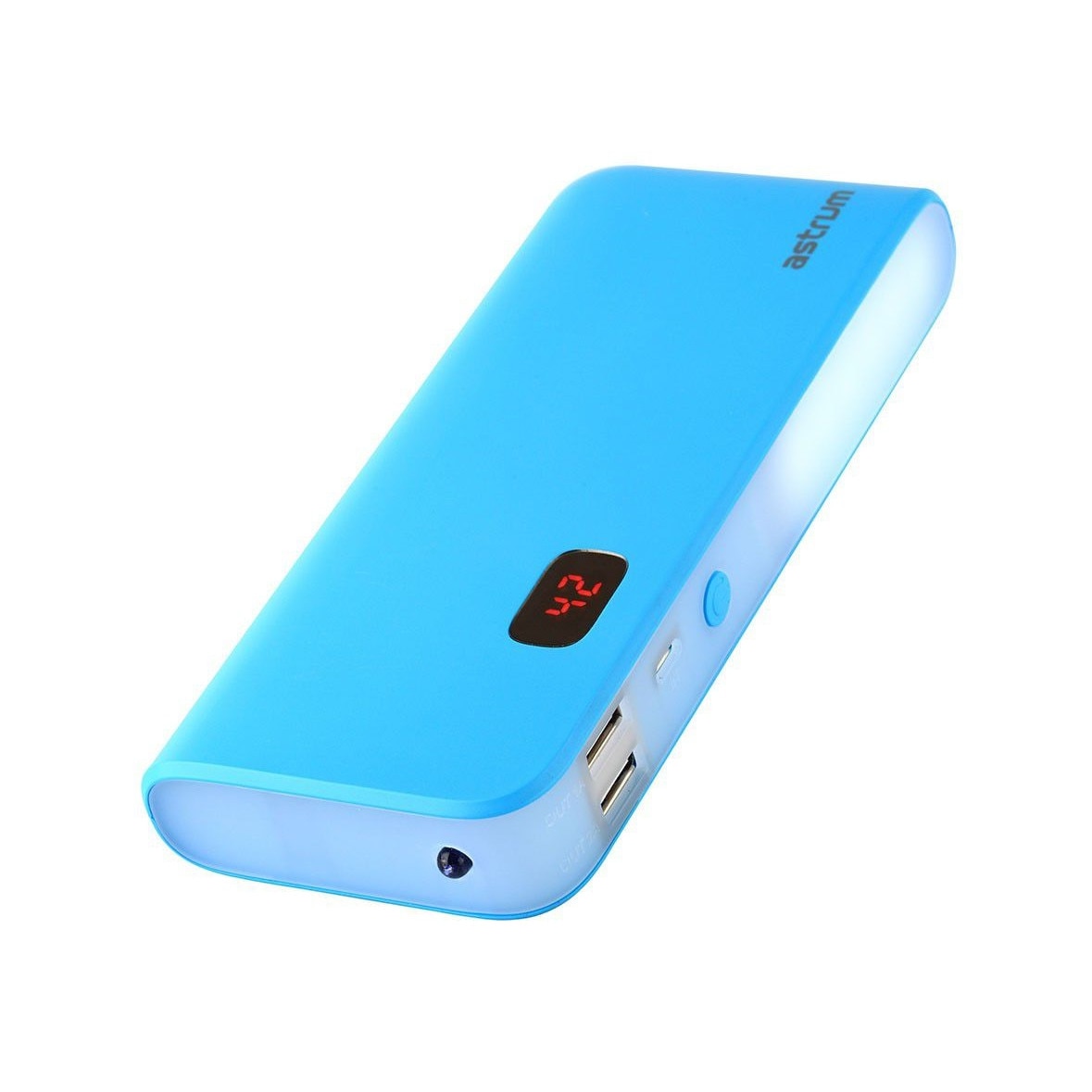 Acumulator Extern Power Bank Astrum PB140 10000mAh 2amp + Lanterna Verde