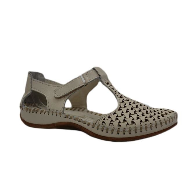 Balerini de vara cu perforatii, D&J Exclusive, Bej