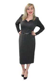 Rochie cu detalii din piele ecologica, D&J Exclusive, Gri Rochie cu detalii din piele ecologica, D&J Exclusive, Gri